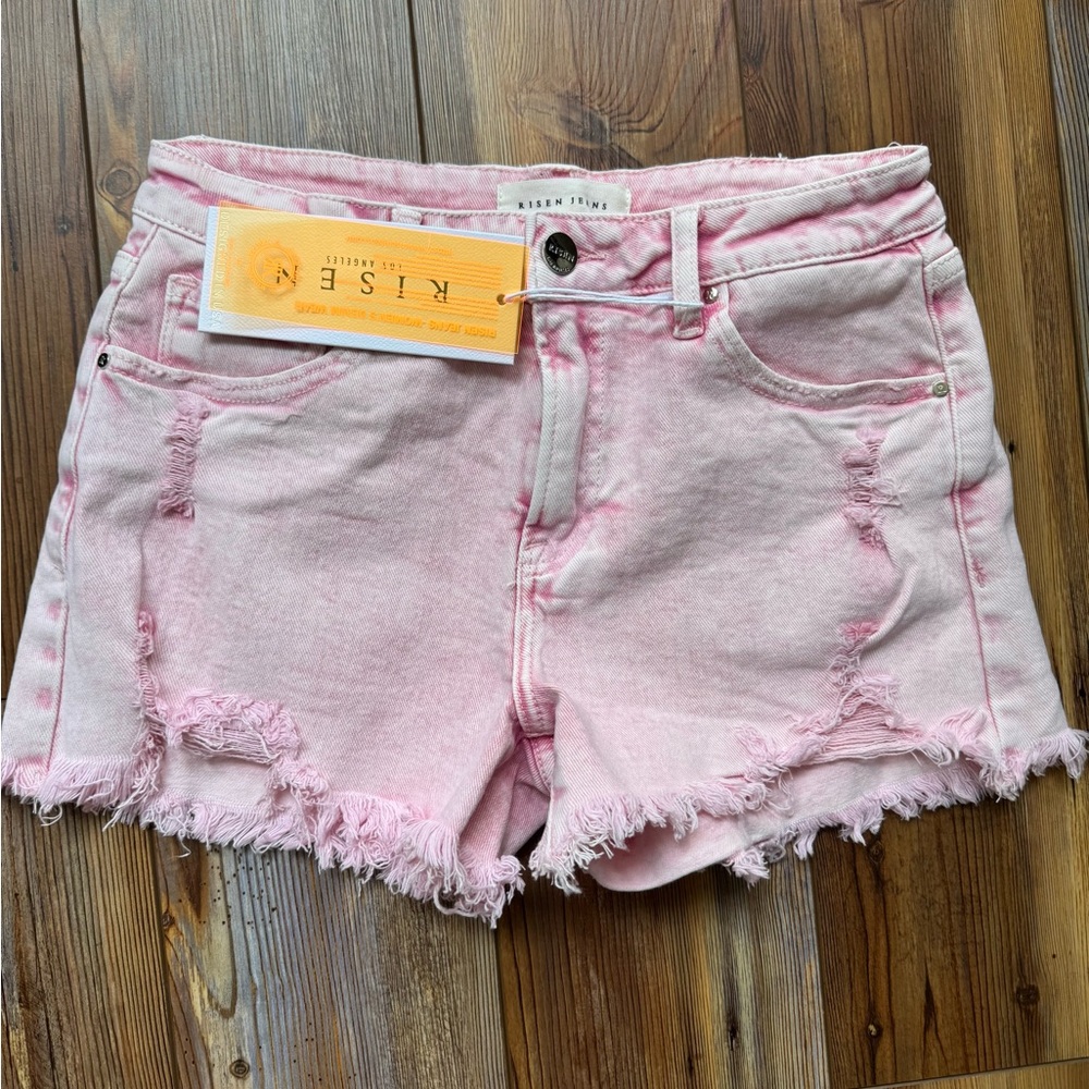 Pink Distressed Women's Shorts